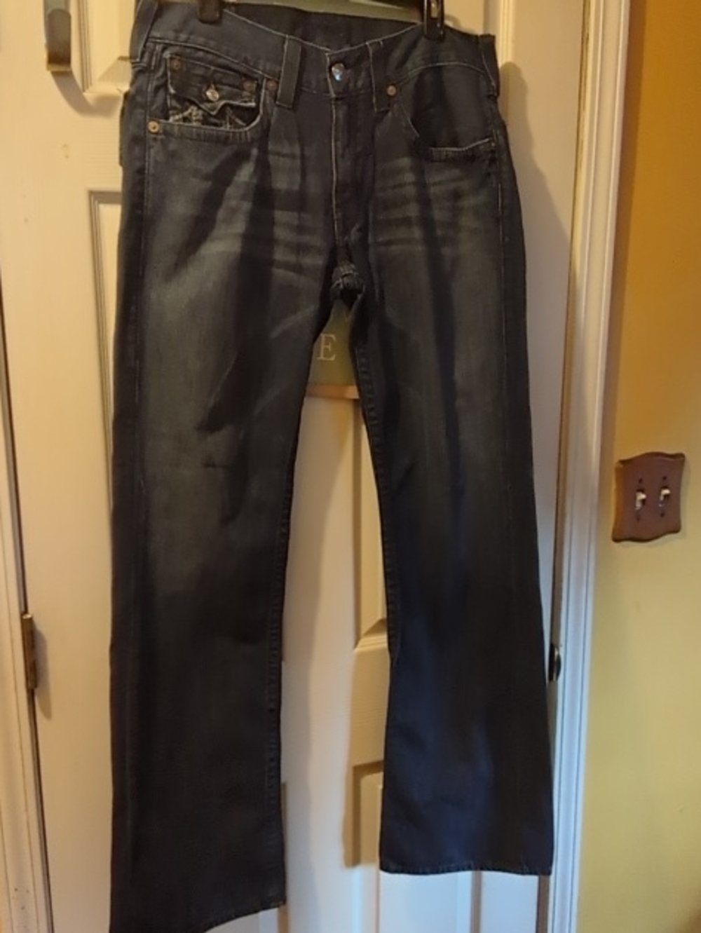 True Religion Dark Blue Straight Leg Jeans